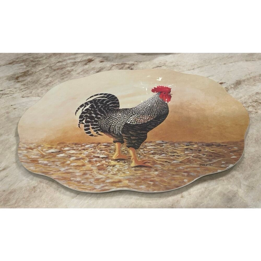 Keller Charles chicken melamine serving platter 17-1/2”